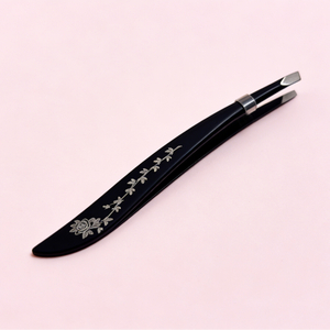 Rose Pattern Slant Tweezer