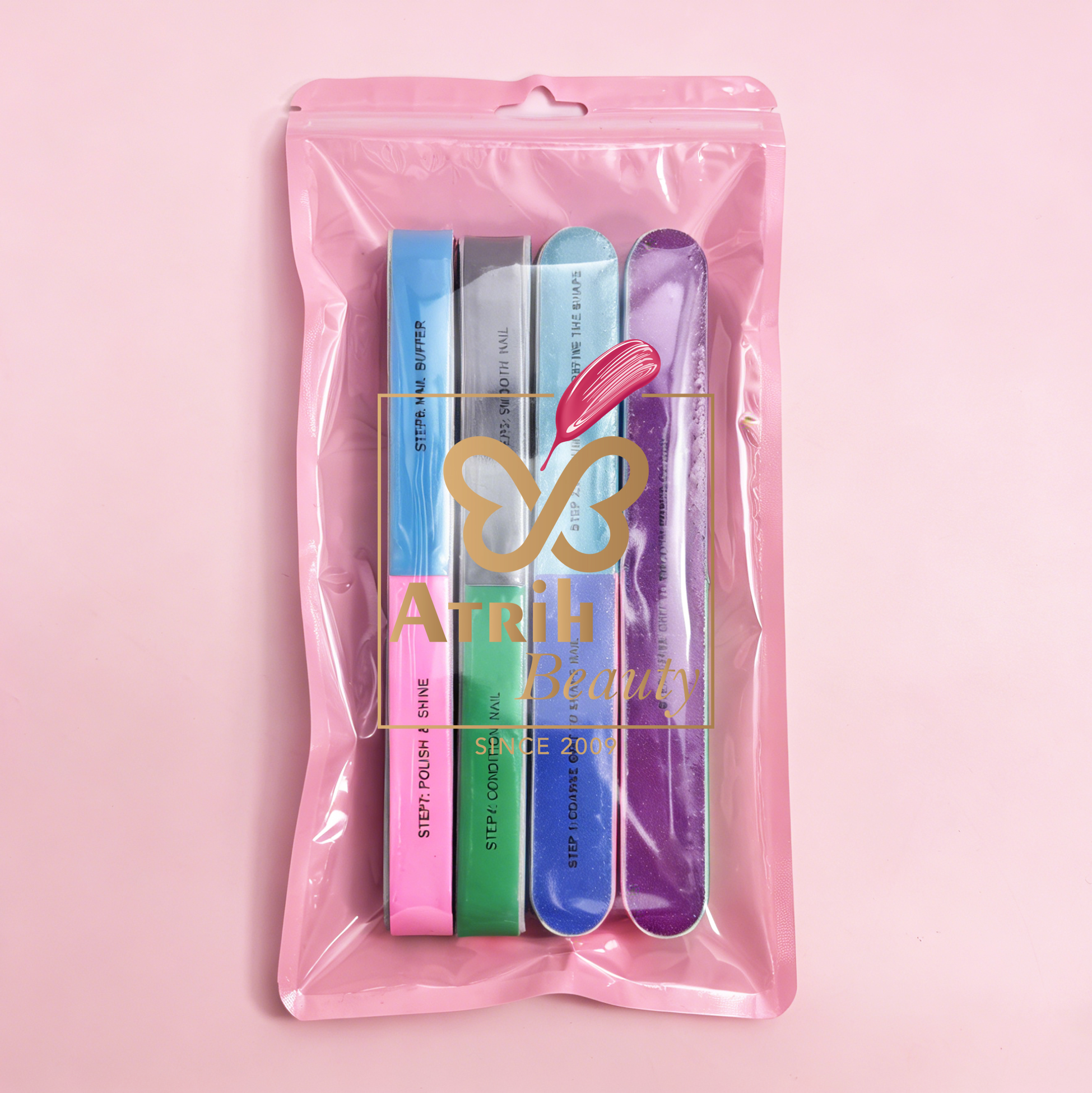 Set of 4 Nail File Buffer Multi-Grit Nail Shiner