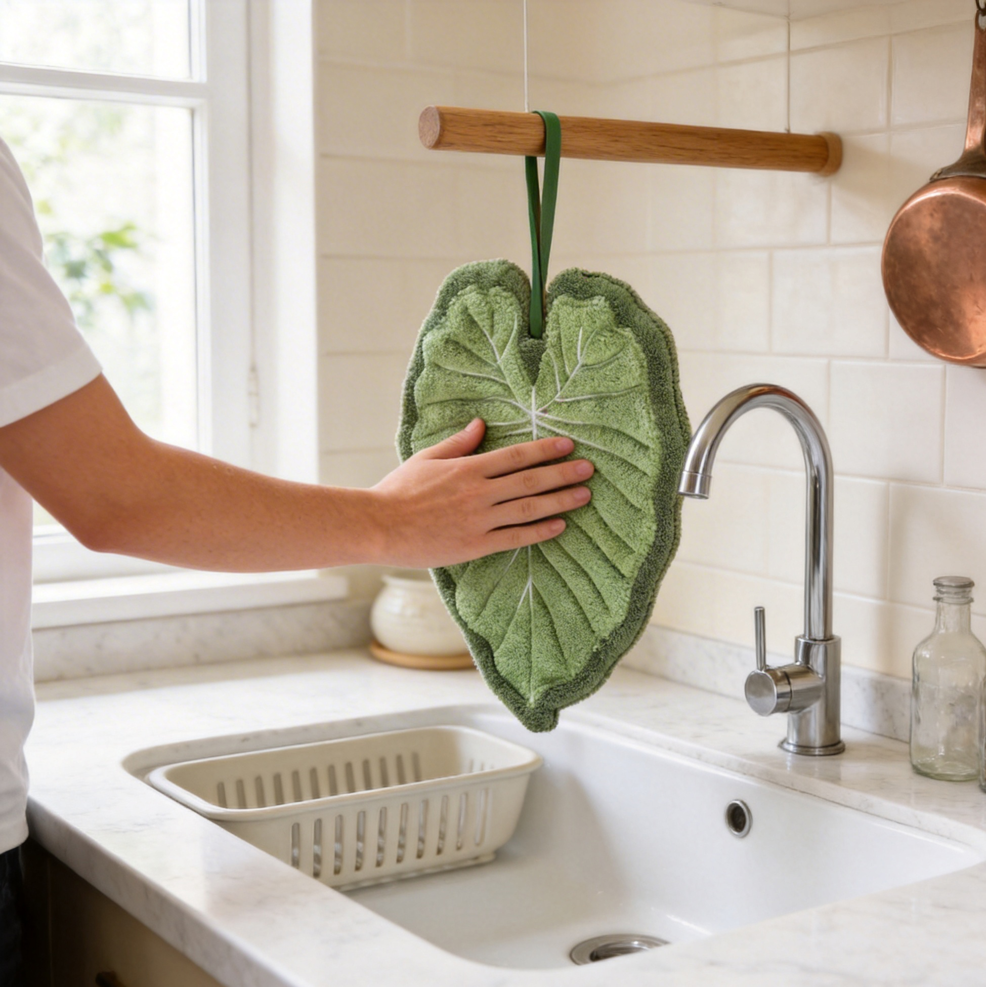 Elephant Ear Leaf Hand Towel