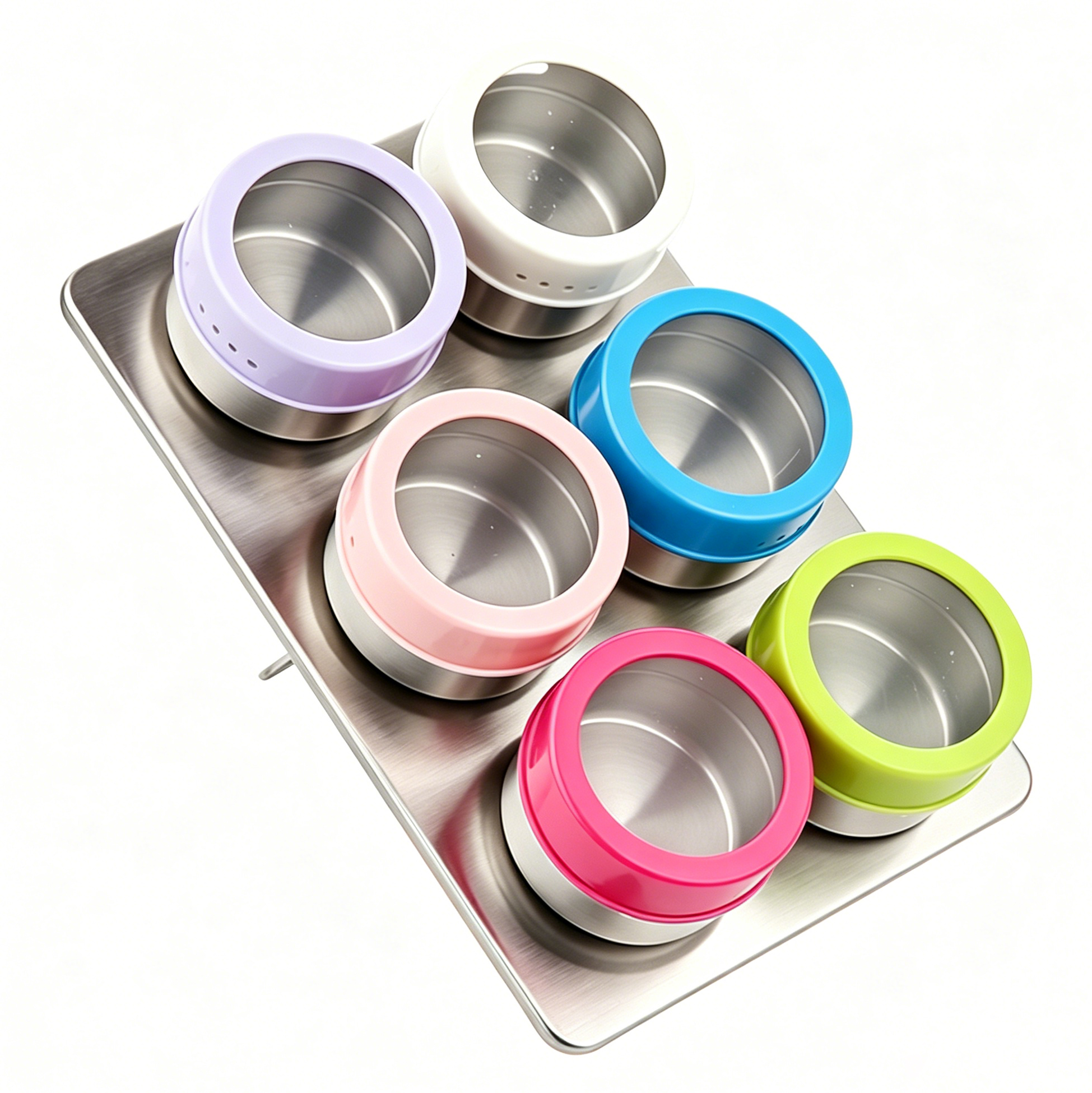 Magnetic Spice Jars Set of 7 with Stand