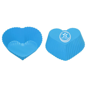 Set of 7 ATRIH Heart Shaped Silicone Cupcake Liners