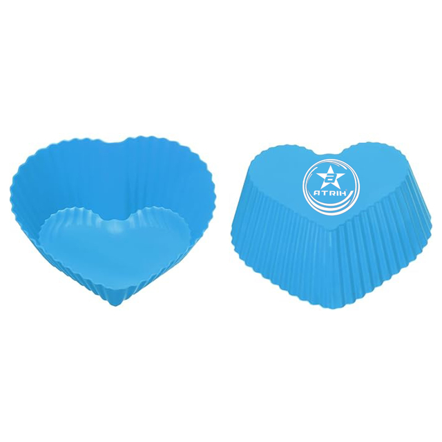 Set of 7 ATRIH Heart Shaped Silicone Cupcake Liners