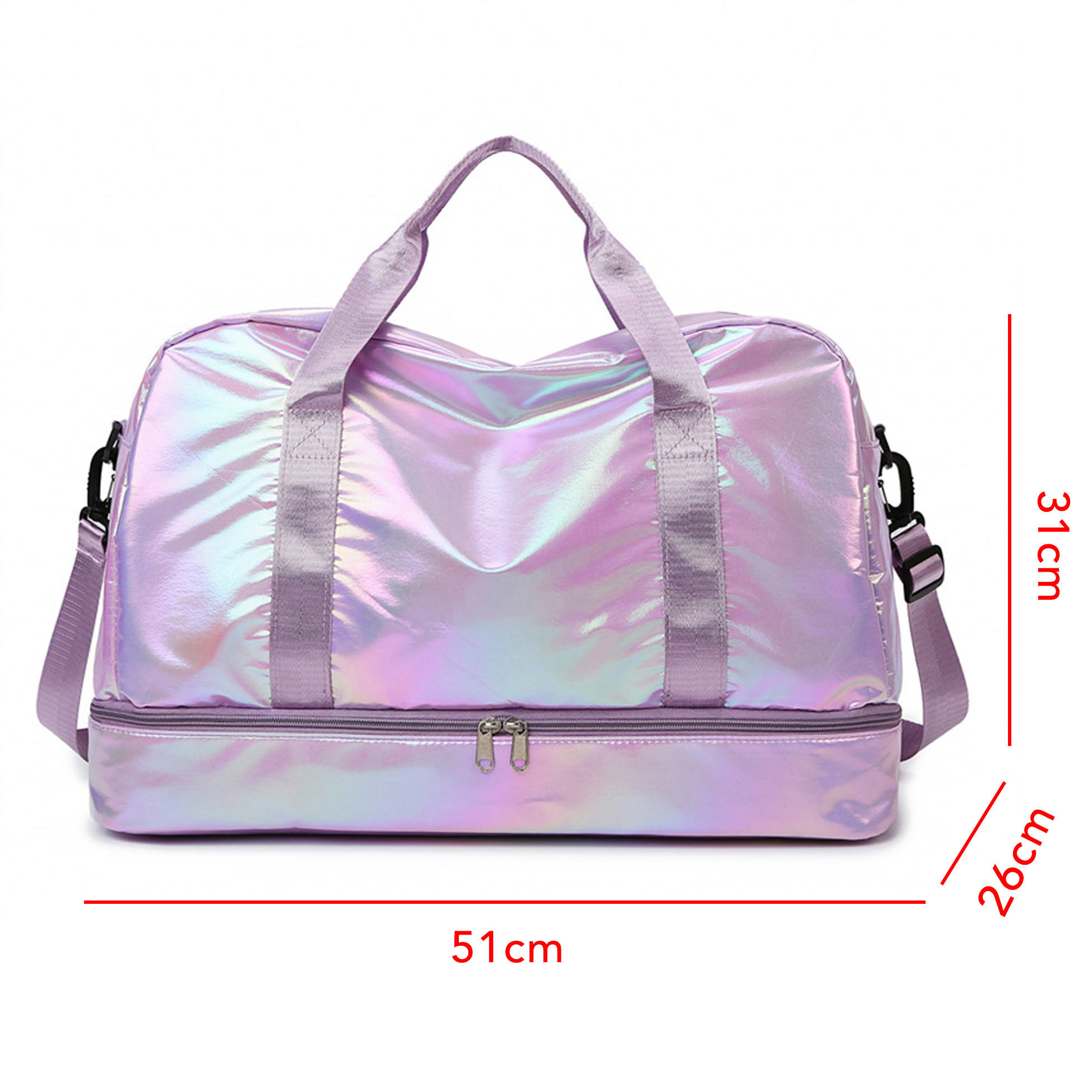 Holographic Duffle Bag, Large Waterproof Sports Gym Bag