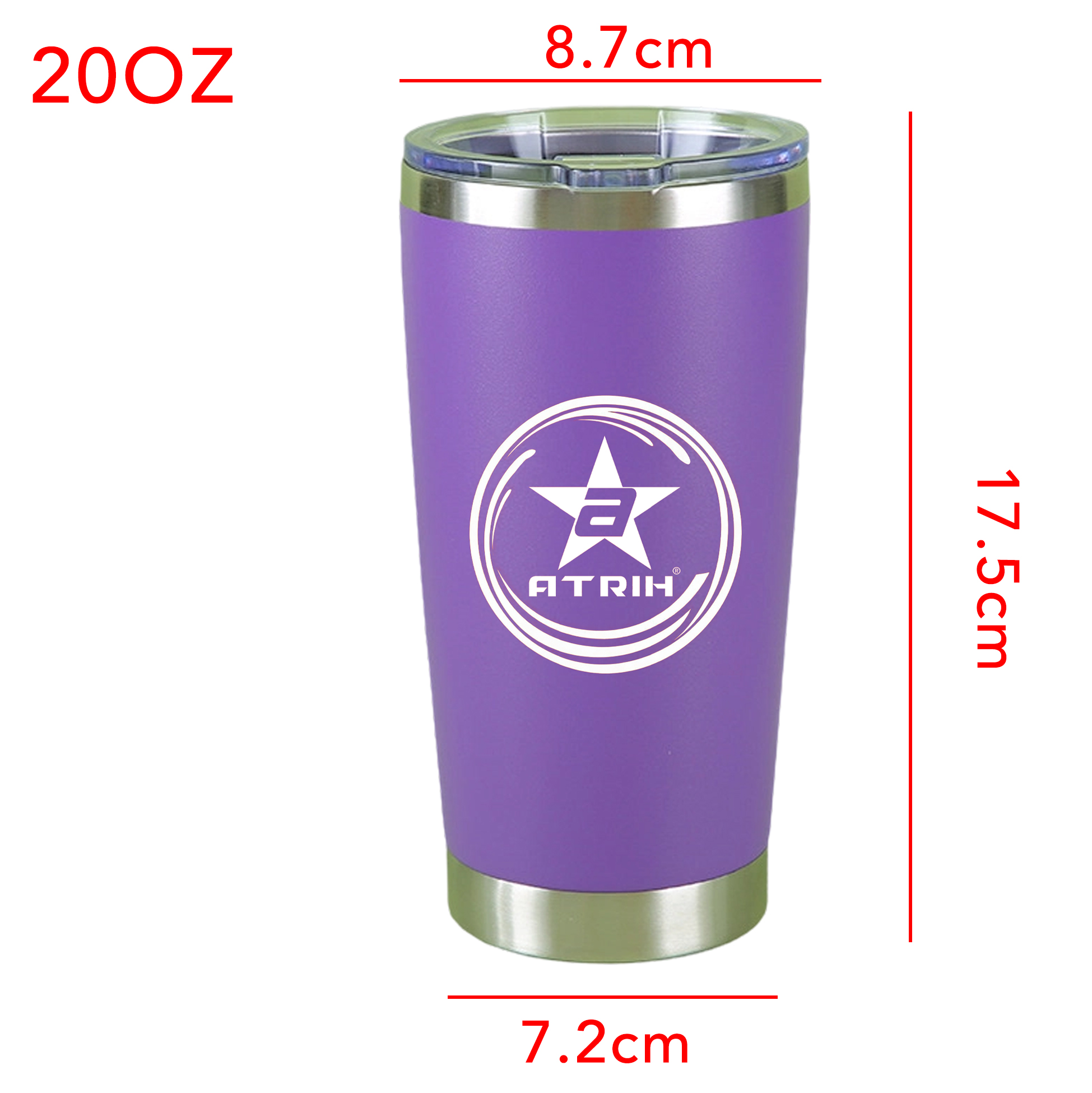 ATRIH 20oz Stainless Steel Insulated Tumbler