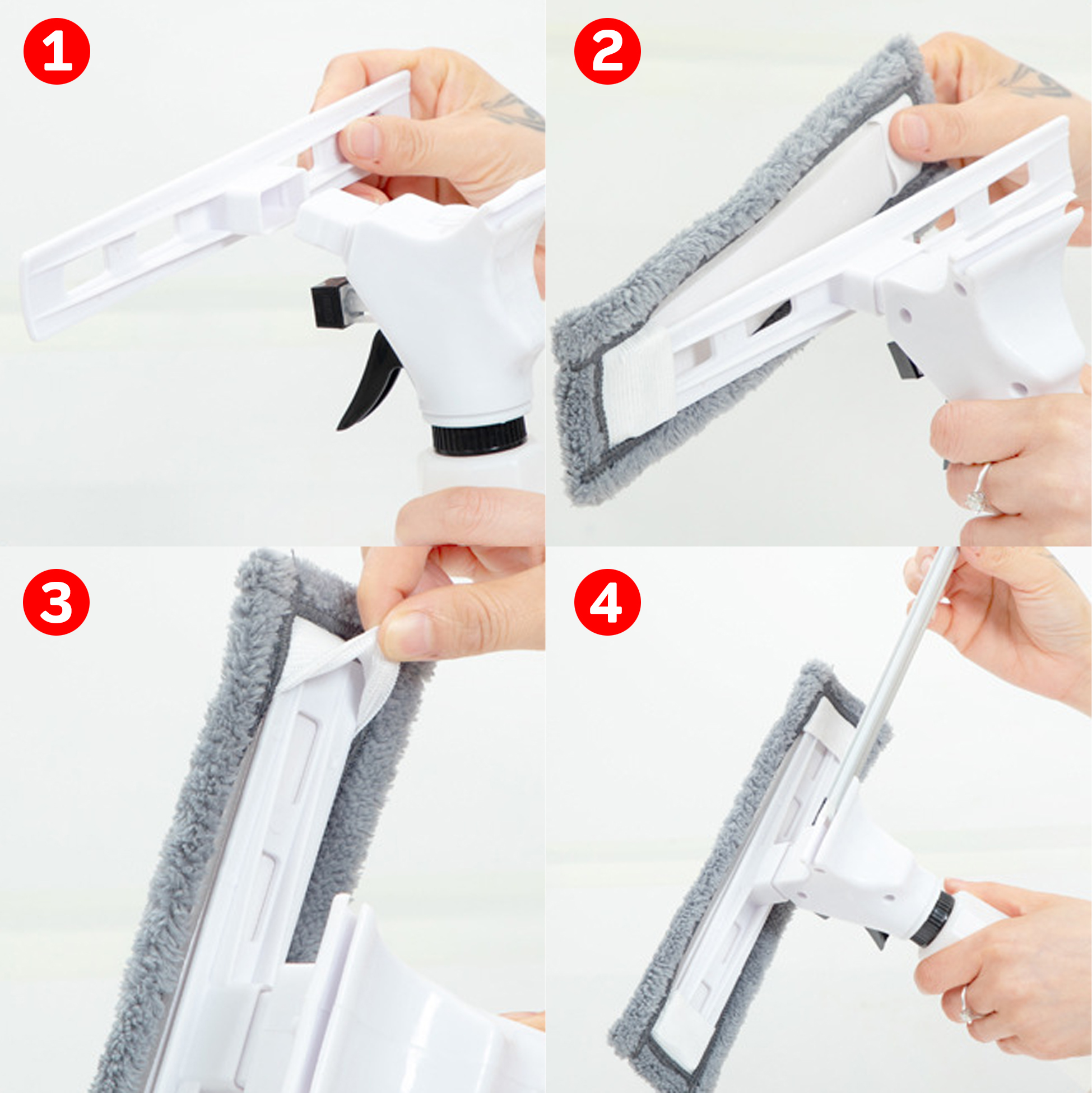 2-in-1 Window Squeegee with Spray Bottle