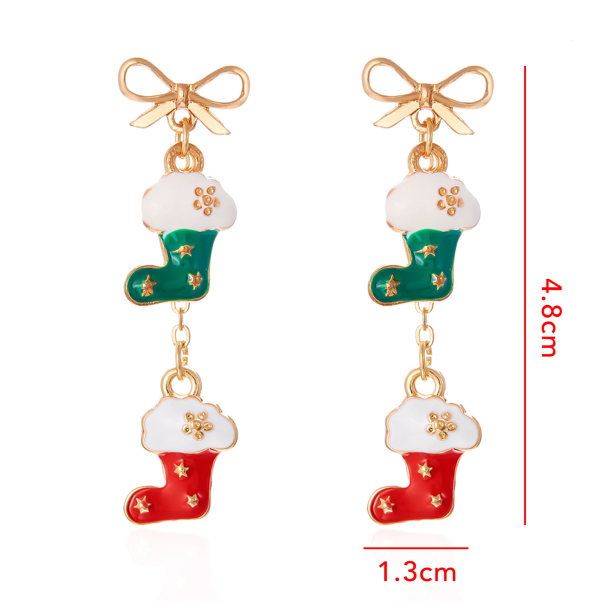 Christmas Stocking Dangle Earrings