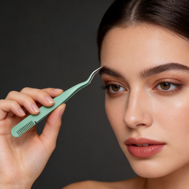 2-in-1 Eyelash Tweezer with Comb