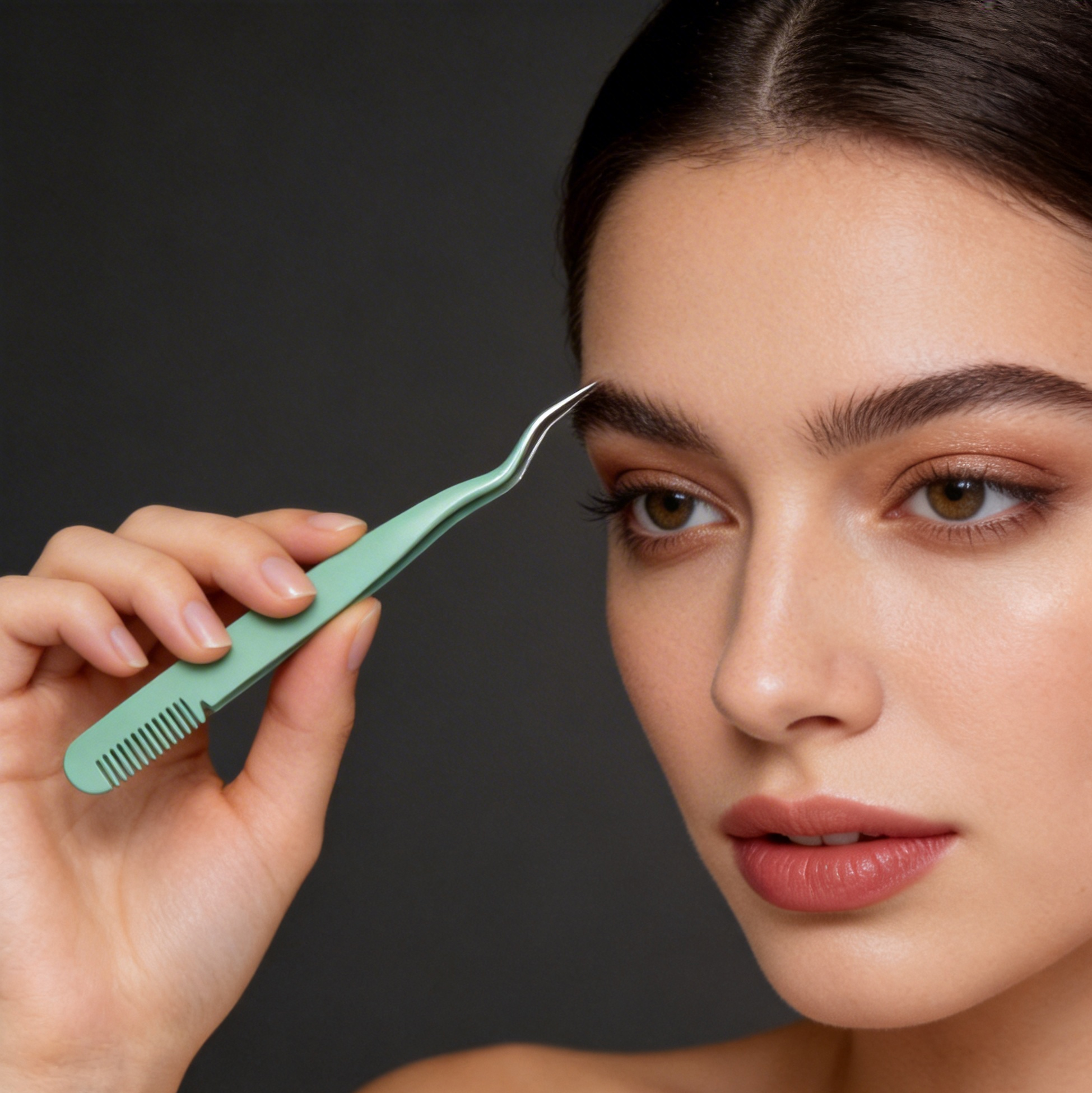 2-in-1 Eyelash Tweezer with Comb