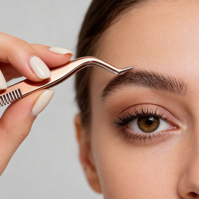 2-in-1 Eyelash Tweezer with Comb