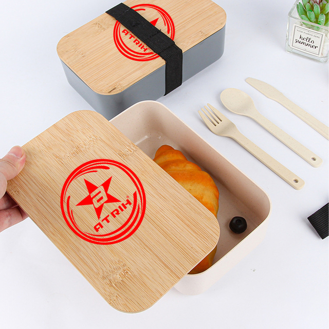 ATRIH Eco-Friendly Wheat Straw Bento Box with Utensils