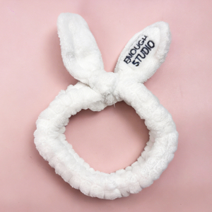 White Bunny Ear Headband