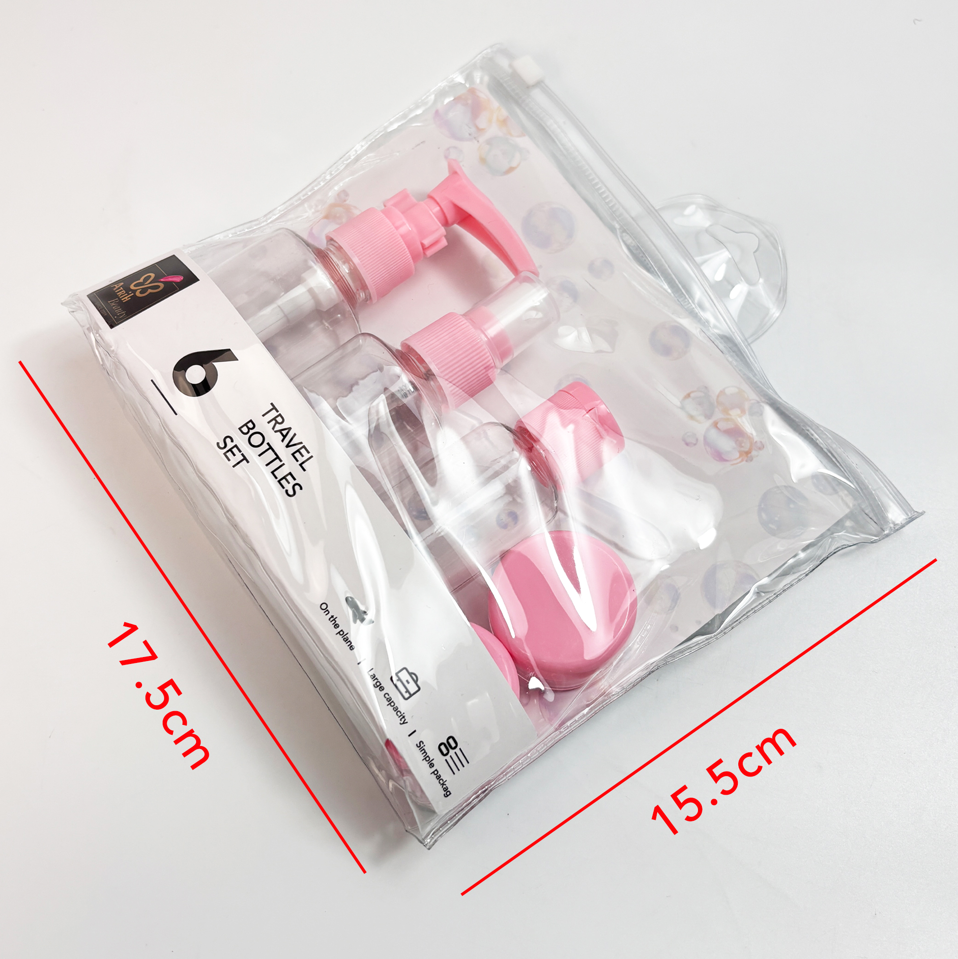 6 PCS Clear Travel Bottles Set