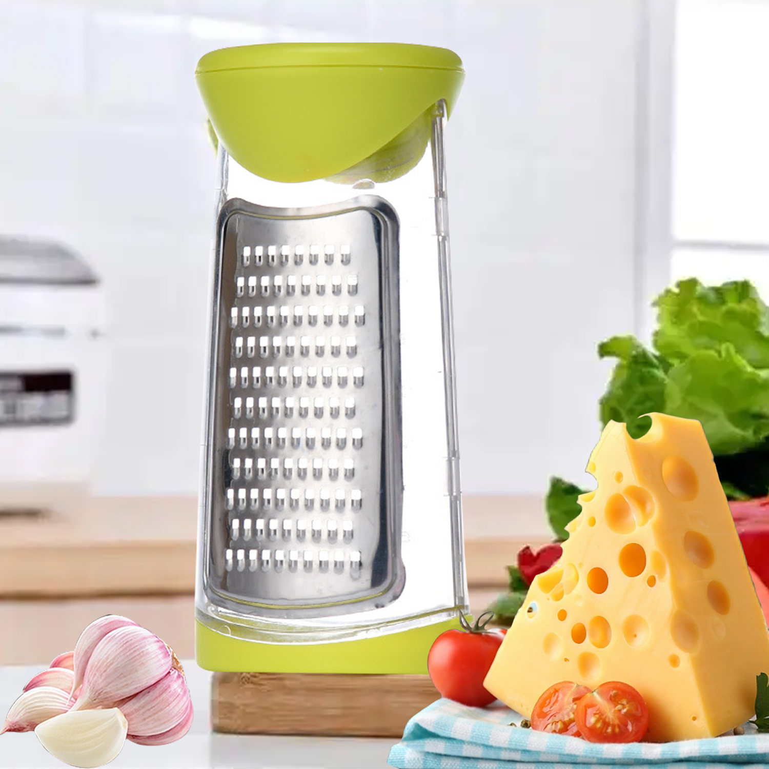 Wholesale Multi Purpose Grater ABS Stainless Steel Cheese Grater & Lemon Zester Grater Slicer with Protect Cover