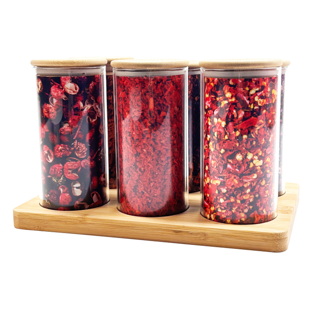 Modern Bamboo-Lid Canisters
