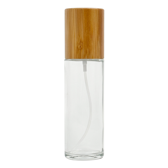 100ml Glass Spray Bottle with Bamboo Lid