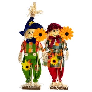 Fall-Themed Scarecrow Couple