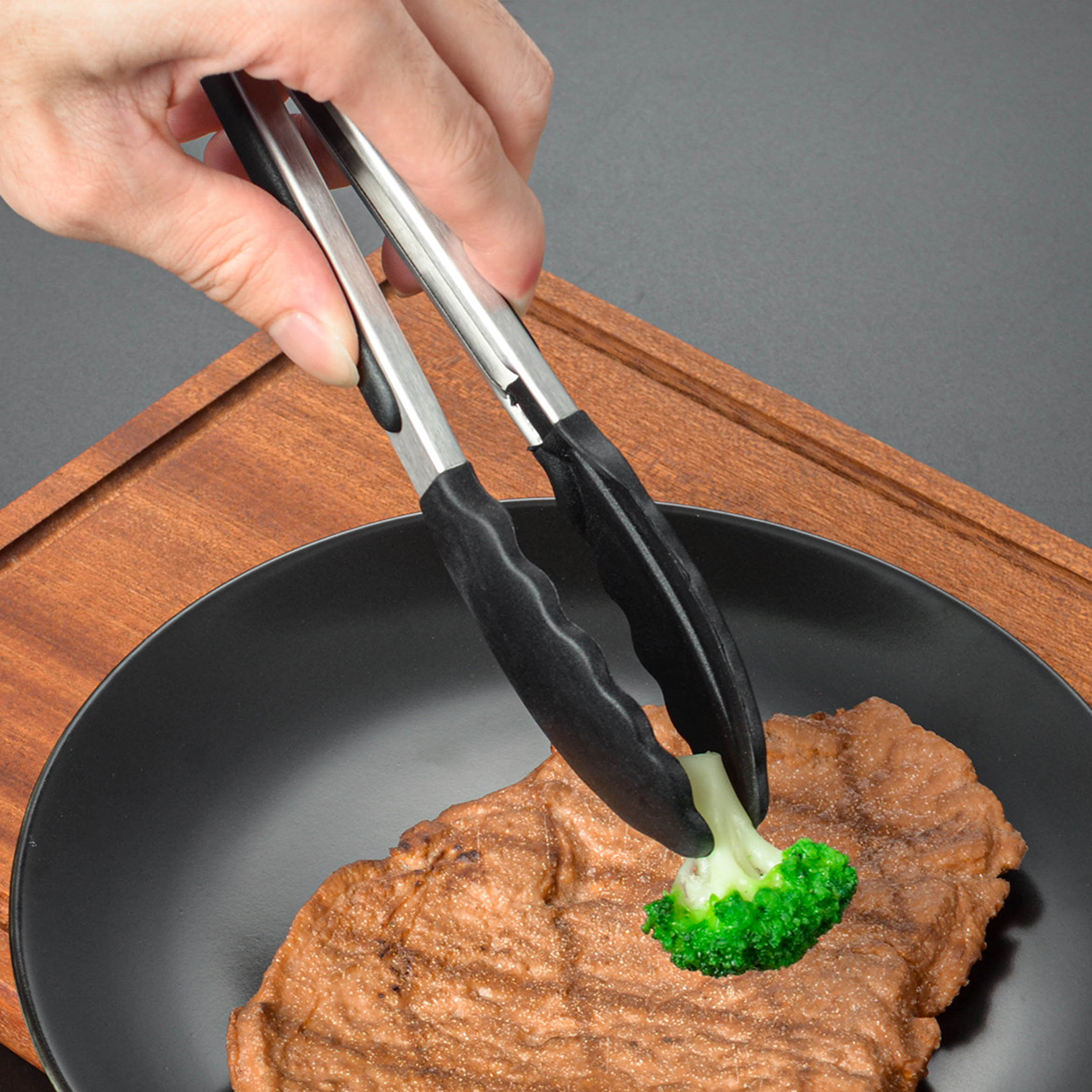 Heavy-Duty Stainless Steel Kitchen Tongs