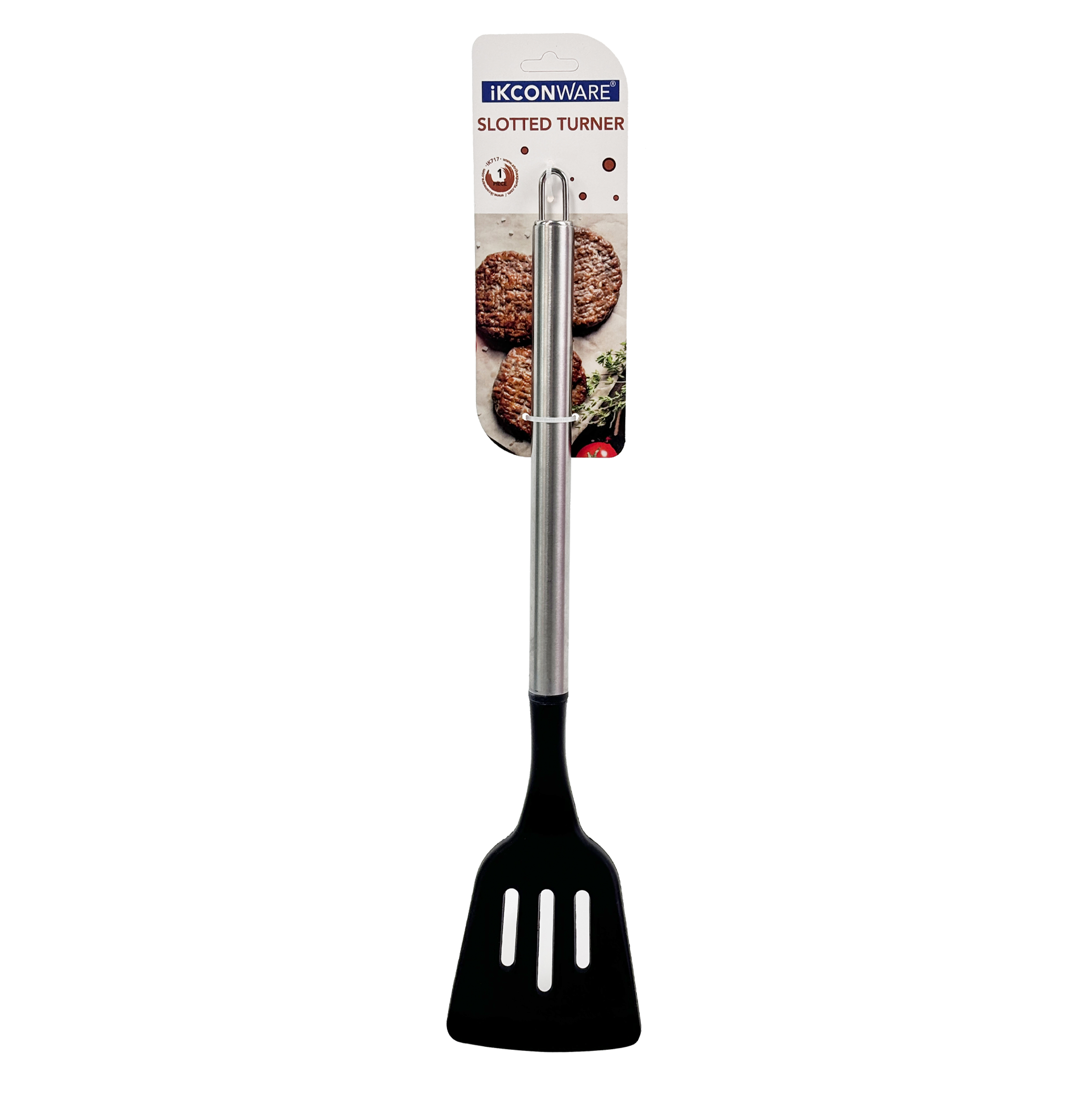 Stainless Steel Handle Silicone Slotted Turner