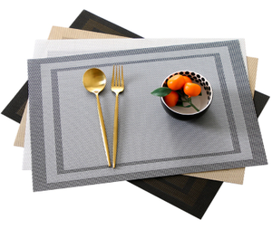 4-Piece Teslin Dining Placemats – Durable And Stylish Table Mats, Heat And Stain Resistant, for Indoor & Outdoor Dining