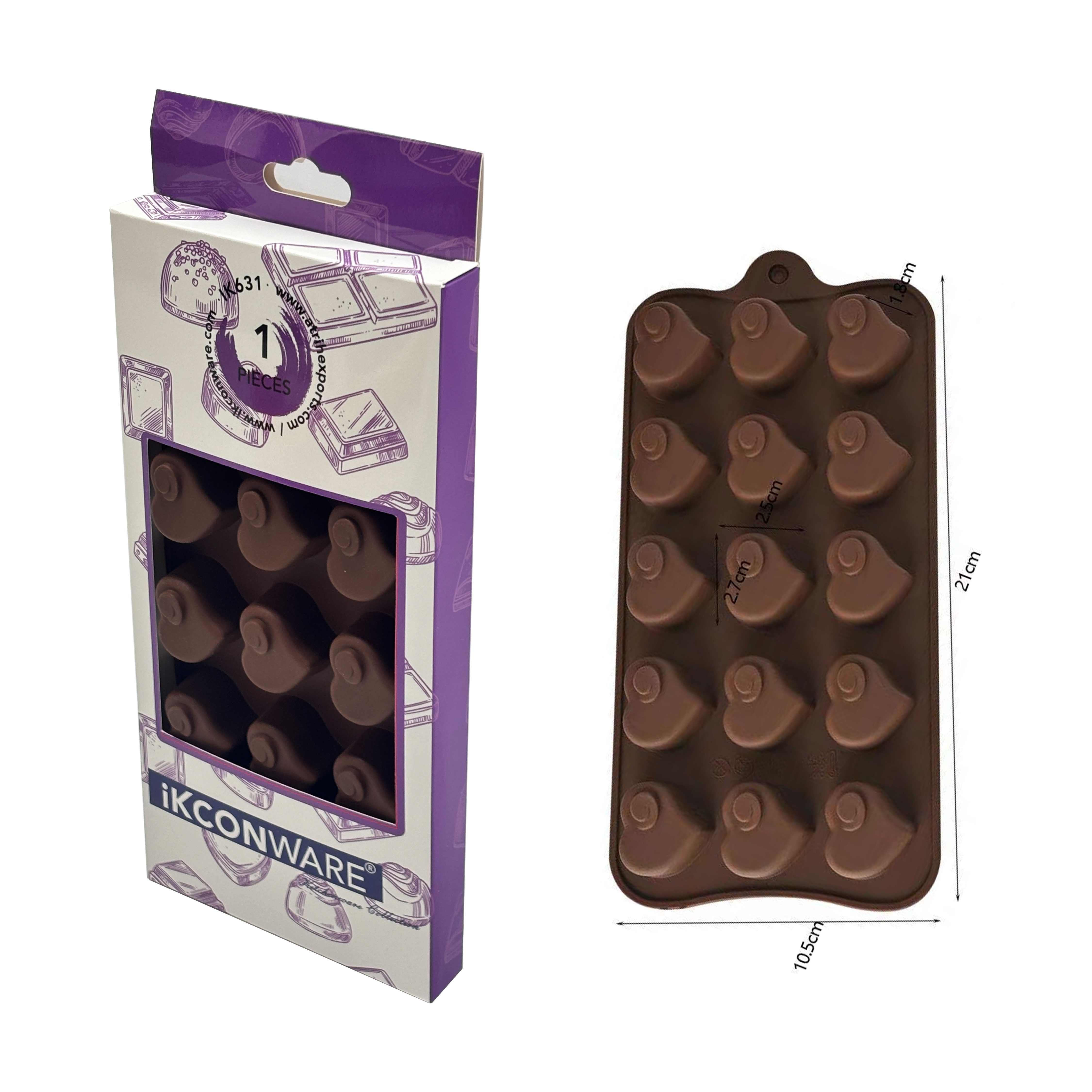 Heart-shaped Chocolate Mold