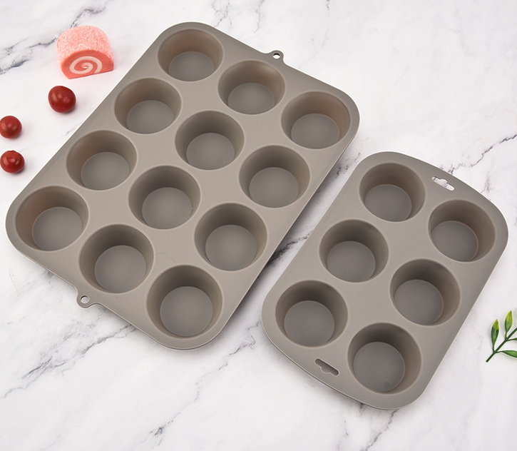 25x16.3cm 6-Cup Silicone Mini Cake Mold - Non-Stick Silicone Baking Pan for Cupcakes, Muffins, And Small Desserts