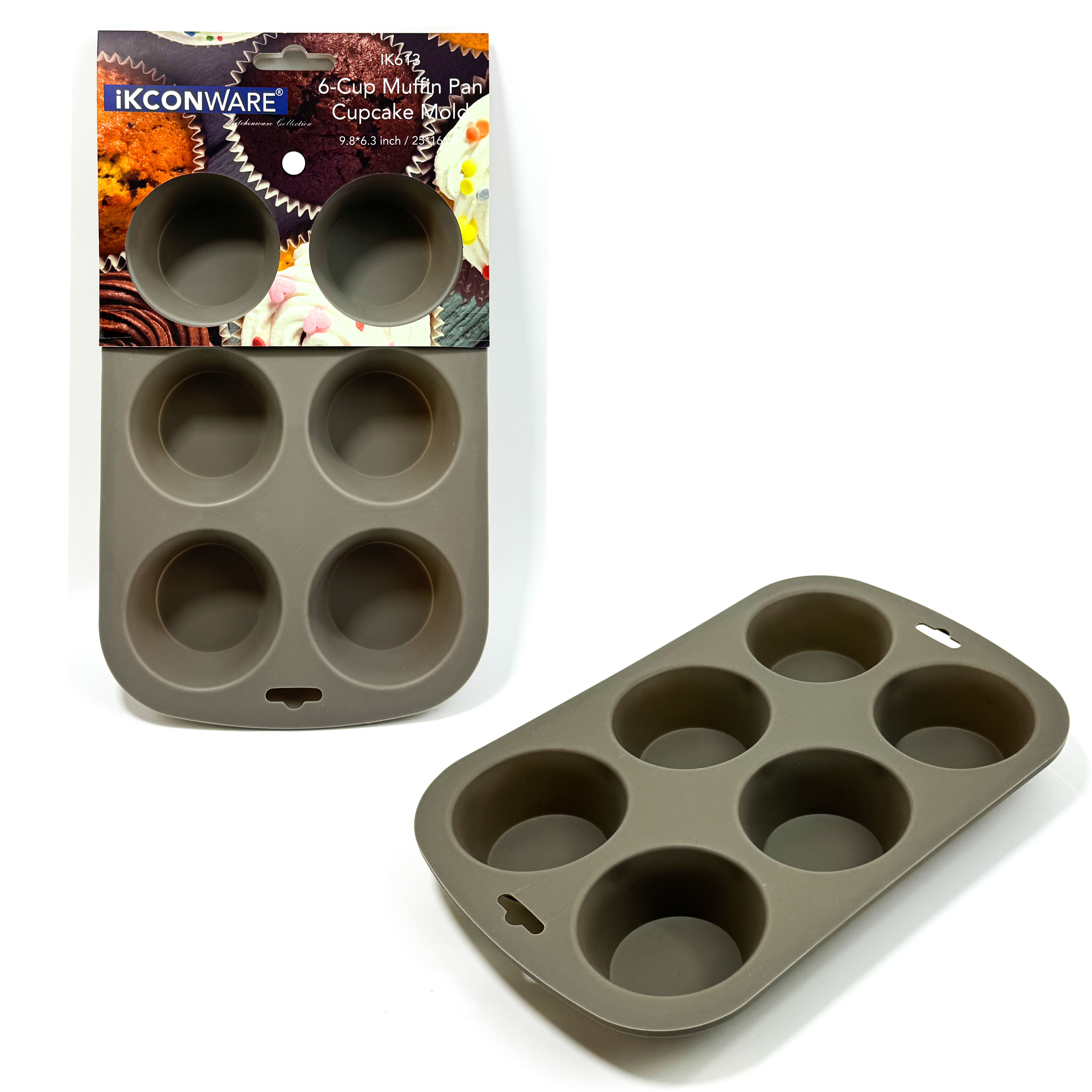 25x16.3cm 6-Cup Silicone Mini Cake Mold