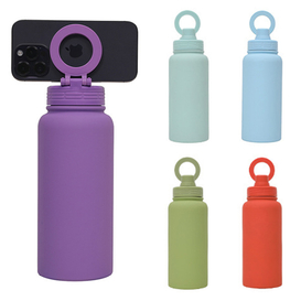 1000ML Insulated Water Bottle with Magnetic Phone Holder Lid