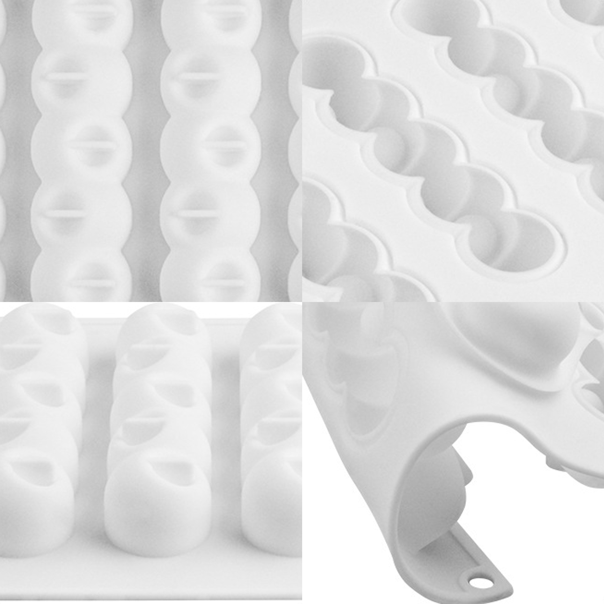 6 Cavity 5-Circle Chain Silicone Mousse Mold, Food Grade Non-Stick Baking Mold
