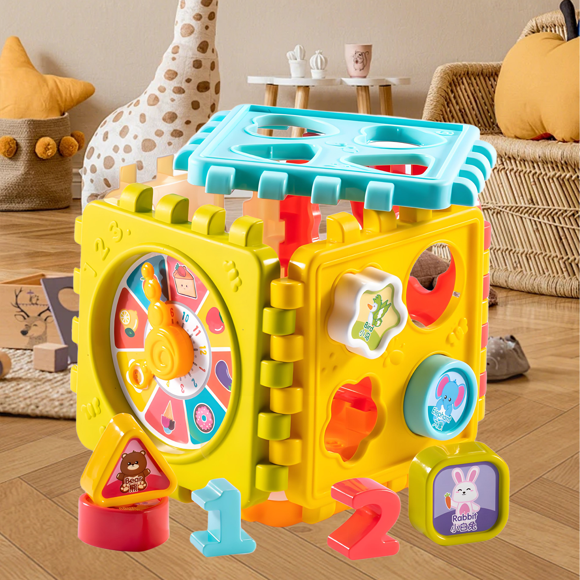 Educational Activity Cube for Toddlers