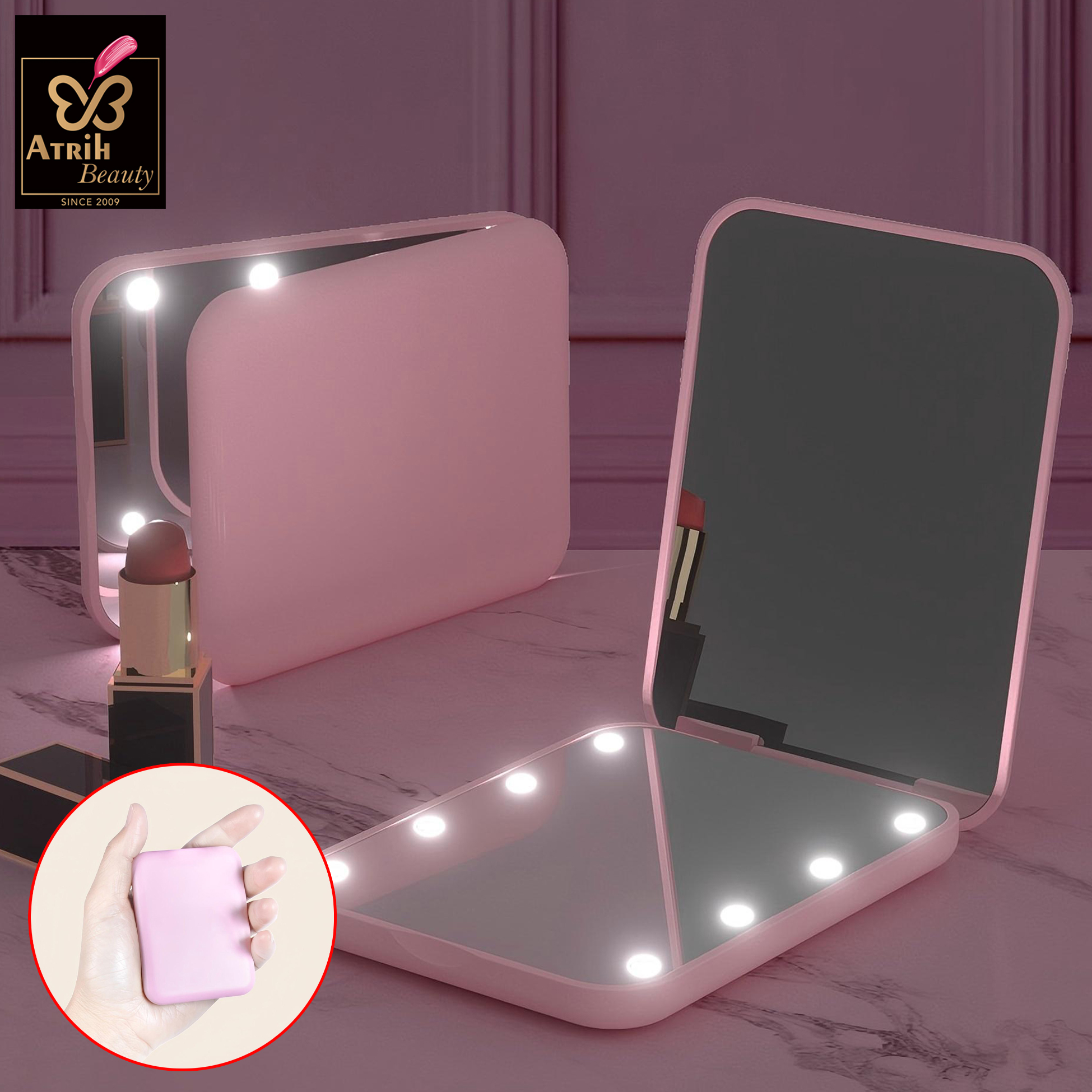 Foldable LED Makeup Mirror 