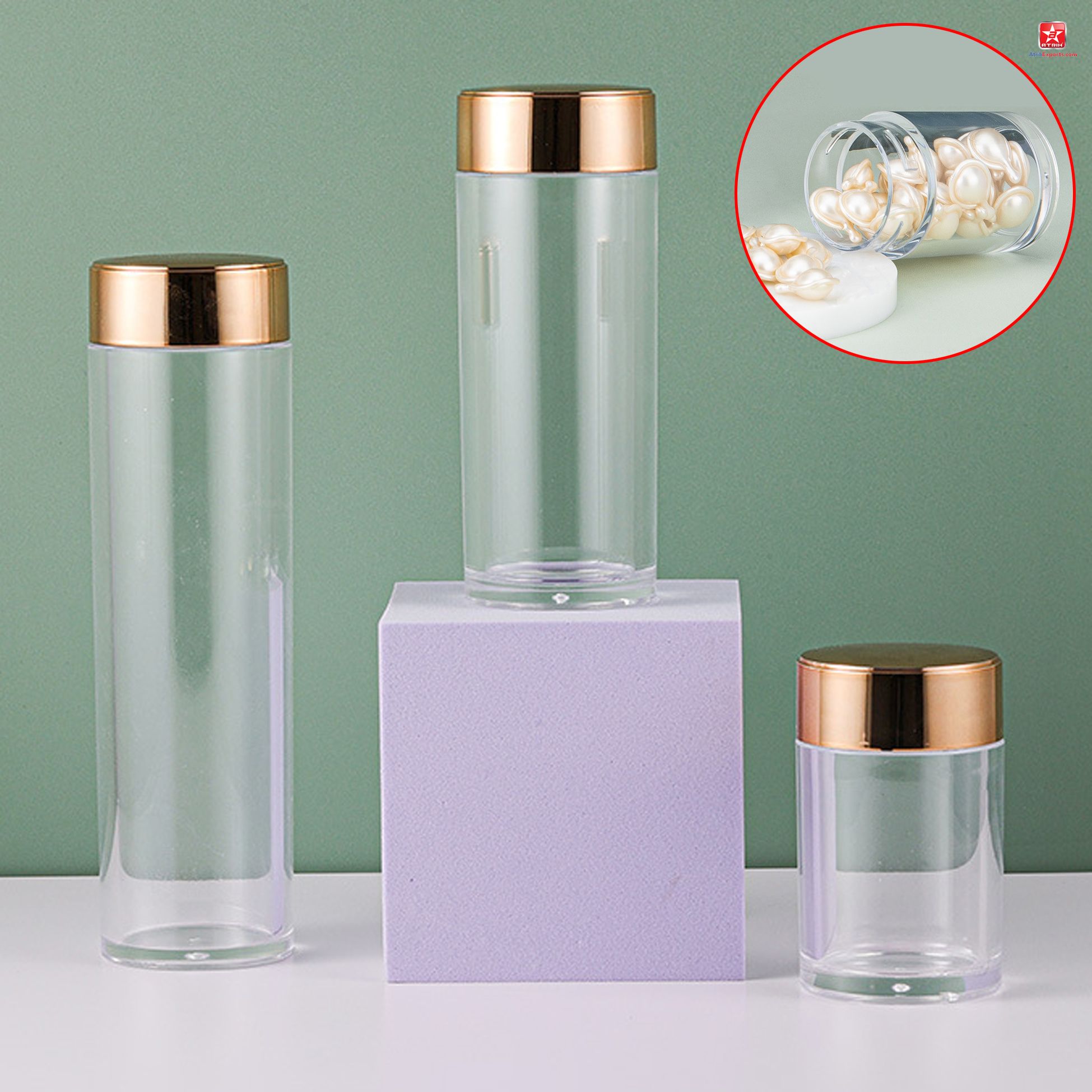 Transparent Plastic Capsule Container