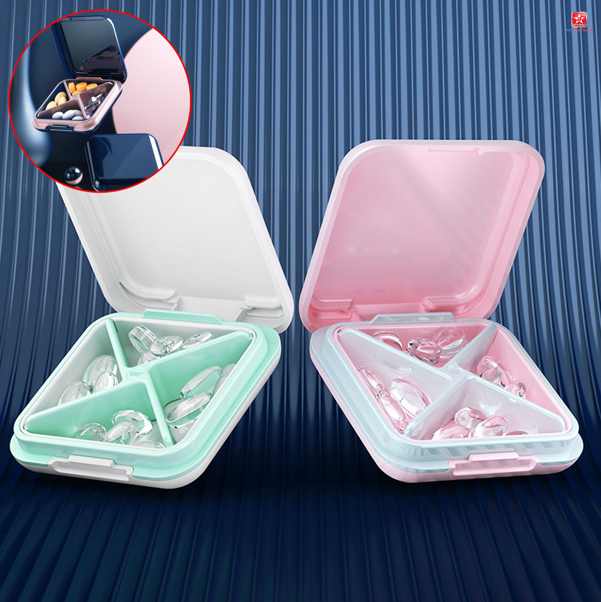 Portable Compartment Pill Organizer