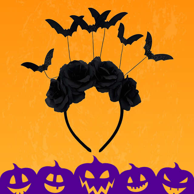Dead Day Halloween Bat Design Headband Festive Flower Hairband for Costumes And Party Decorations