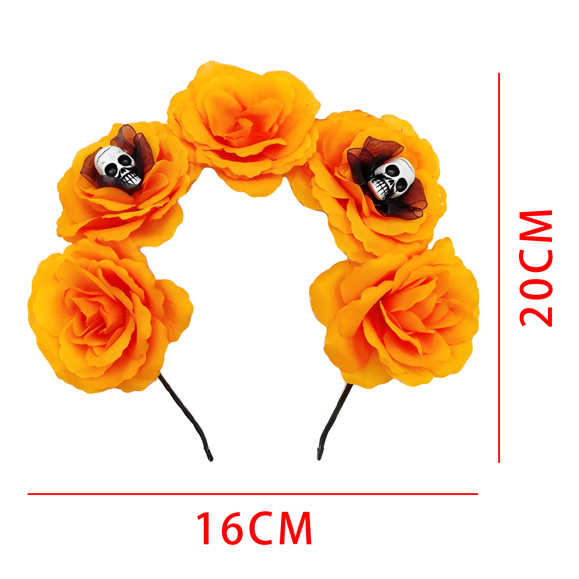 Skull Flower Headband for Halloween
