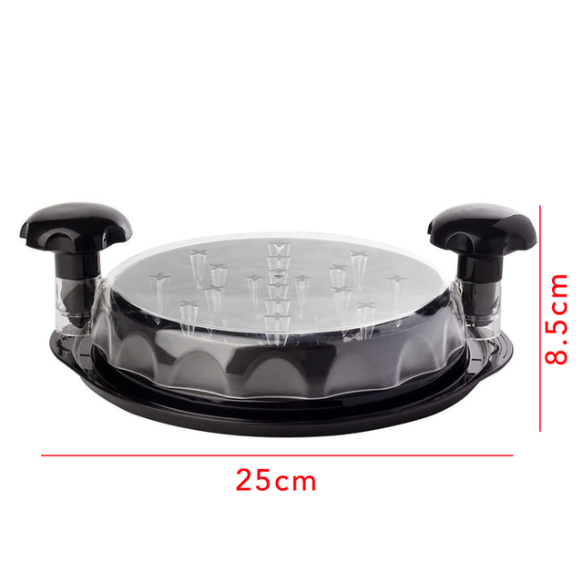 Red Plastic Chicken Shredder with Lid