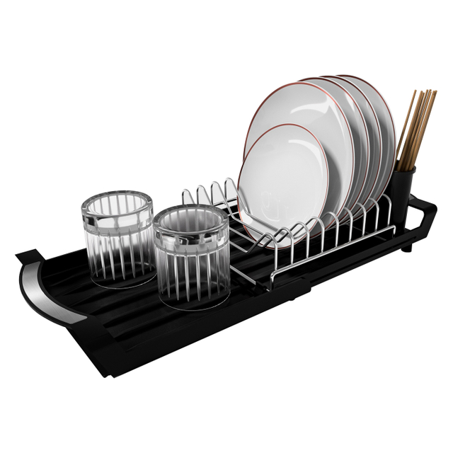 Stainless Steel Dish Drying Rack with Utensil Holder
