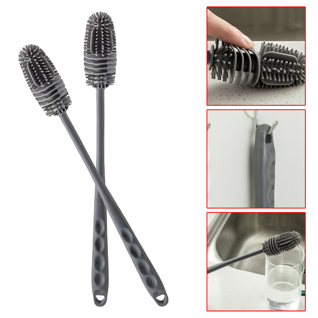 Flexible Silicone Bottle Cleaning Brush