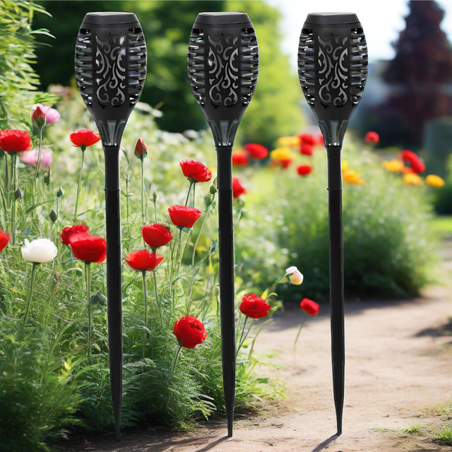Solar Flickering Flame Torch Lights