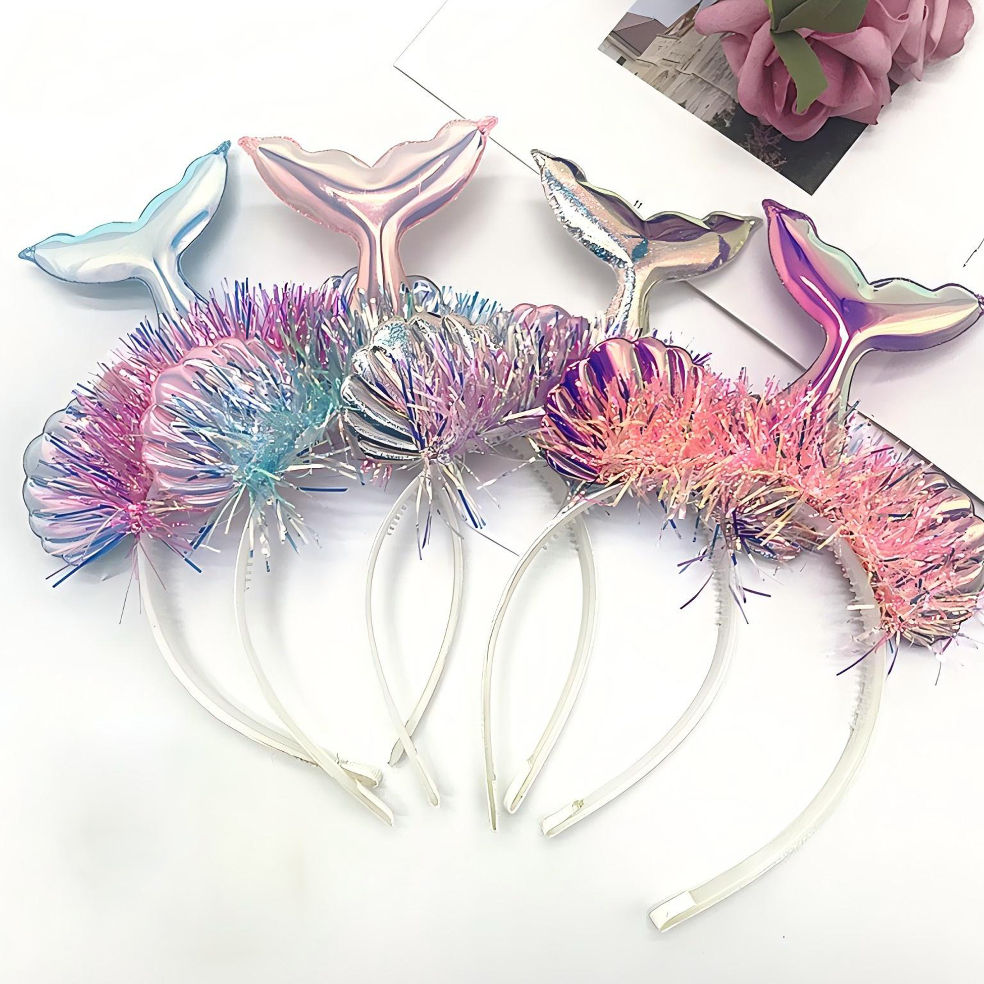 Mermaid Headband with Tail and Shells