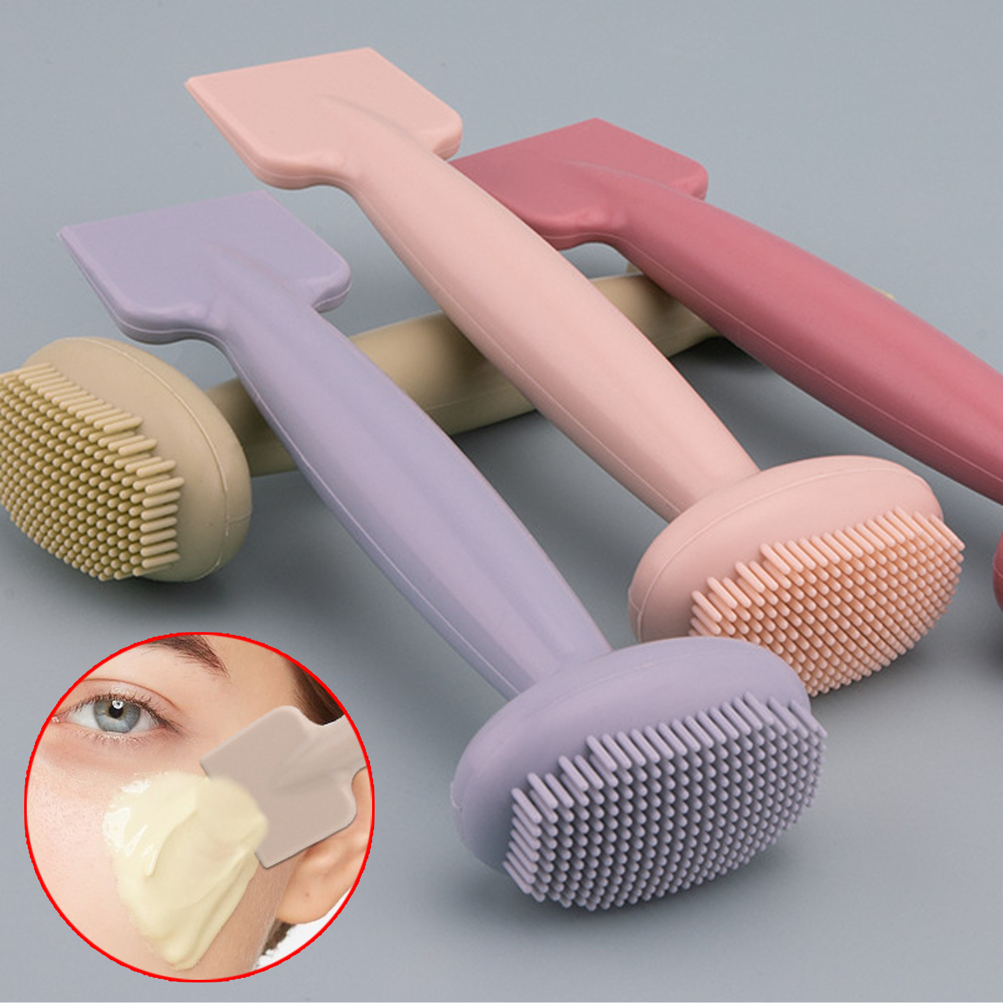 Dual End Silicone Facial Mask Application Brush