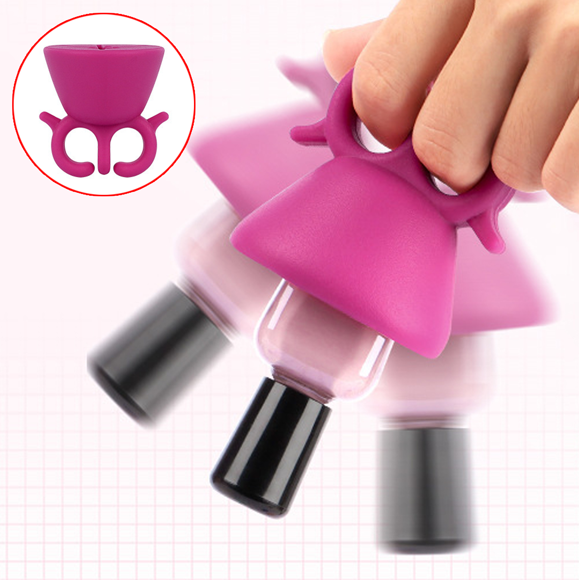 Silicone Nail Polish Holder Ring