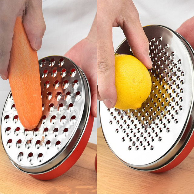 Stainless Steel Oval Vegetable Grater with Container