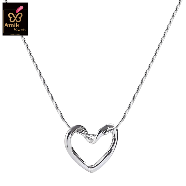 Sterling Silver Heart Shaped Pendant Necklace