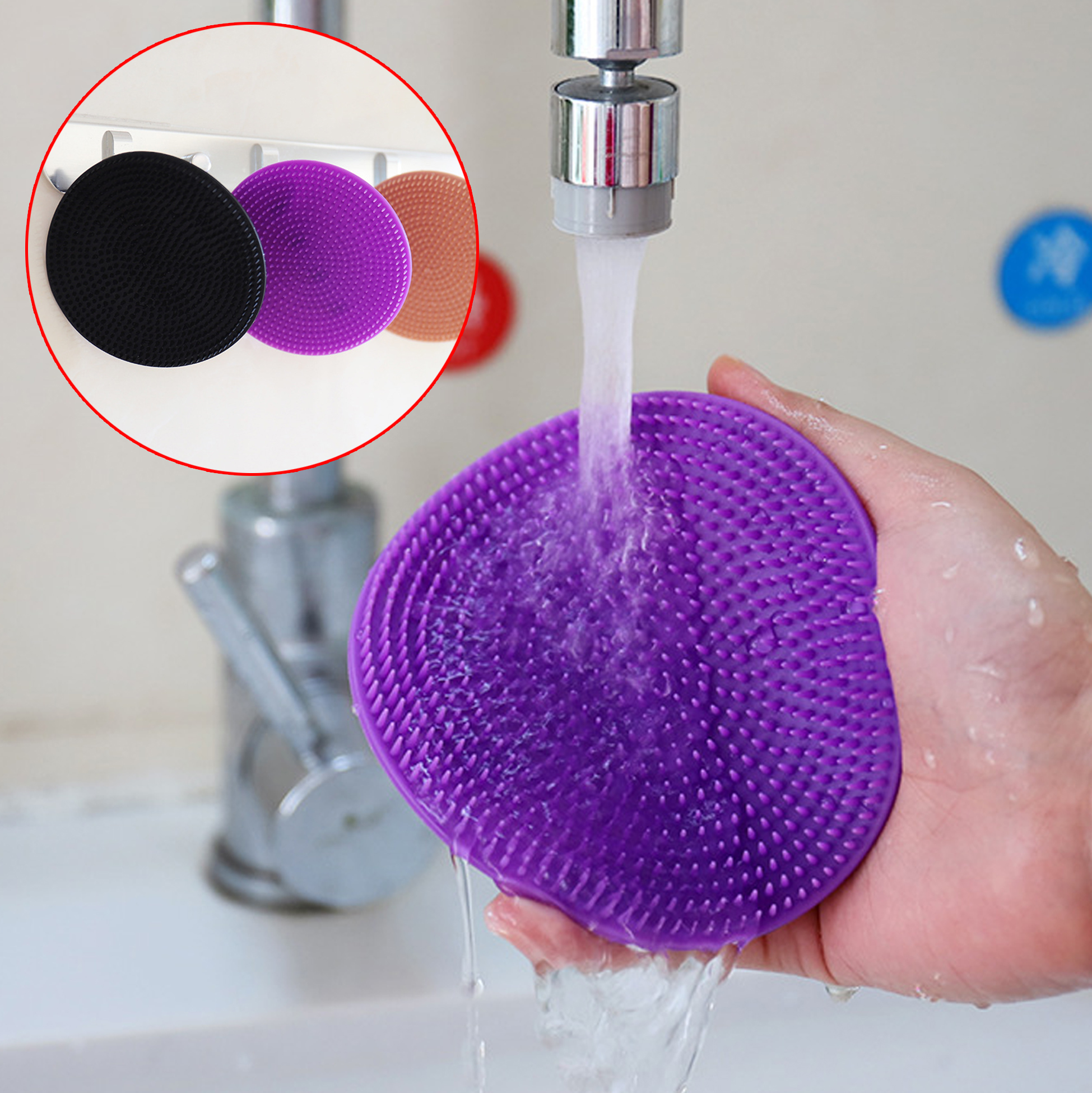 Finger Ring Silicone Body Exfoliating Brush