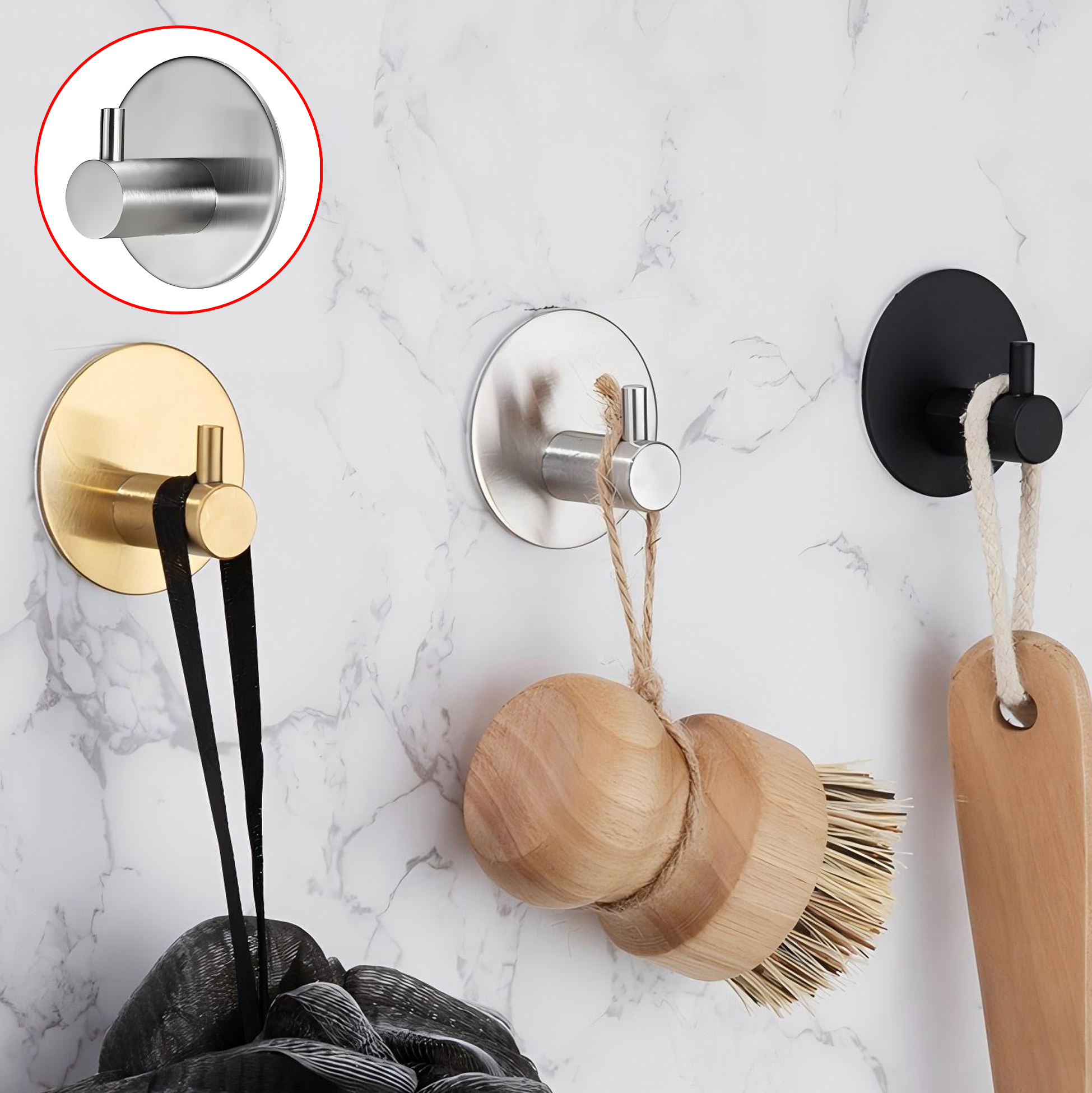 Stainless Steel Round Wall Mounted Hook