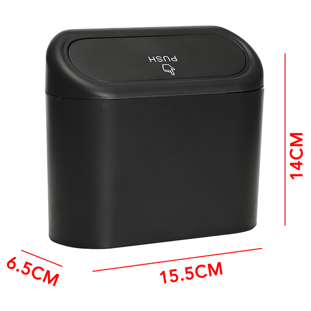 Black Touch Open Desktop Trash Bin