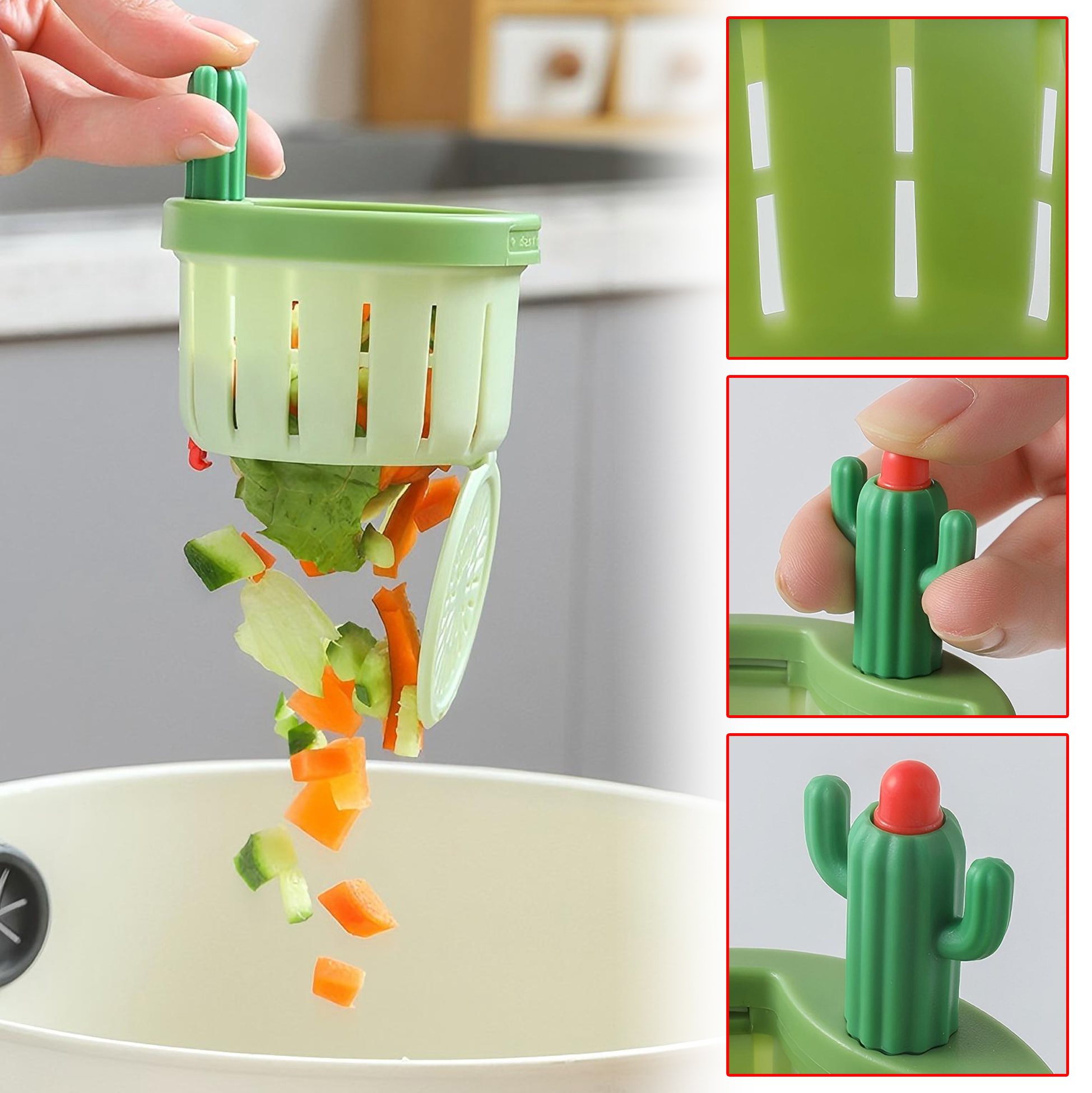 Cactus Decorated Sink Basket