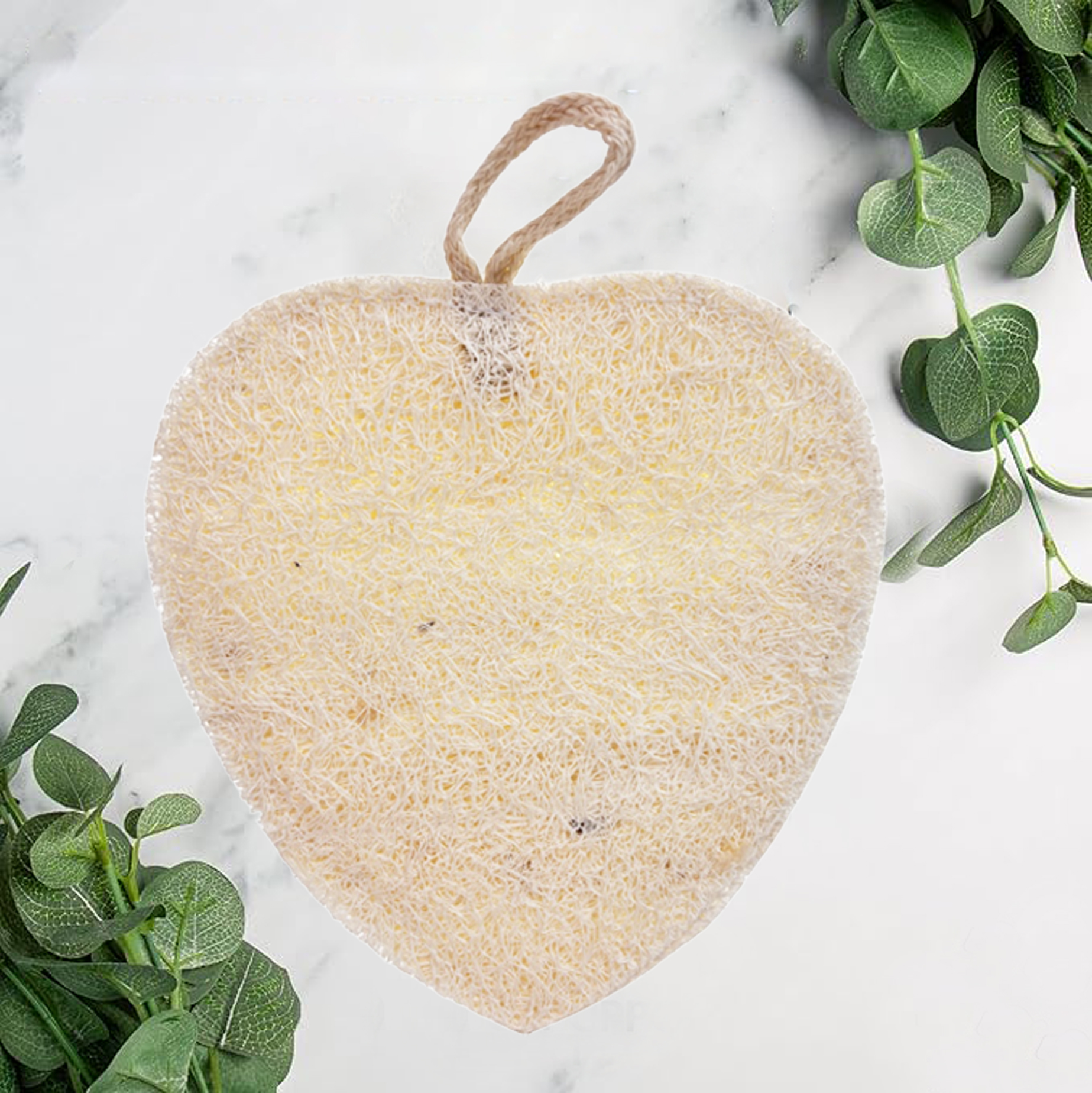 Heart Shaped Natural Loofah Exfoliating Bath Sponge
