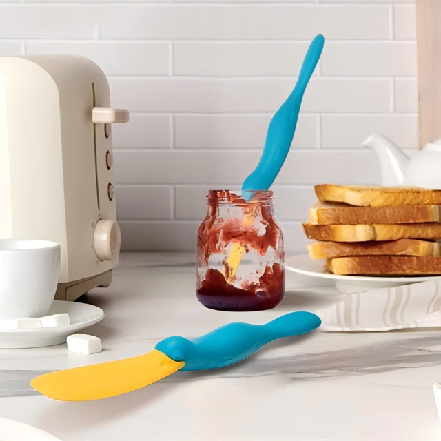 Dual Purpose Silicone Jar Spatula