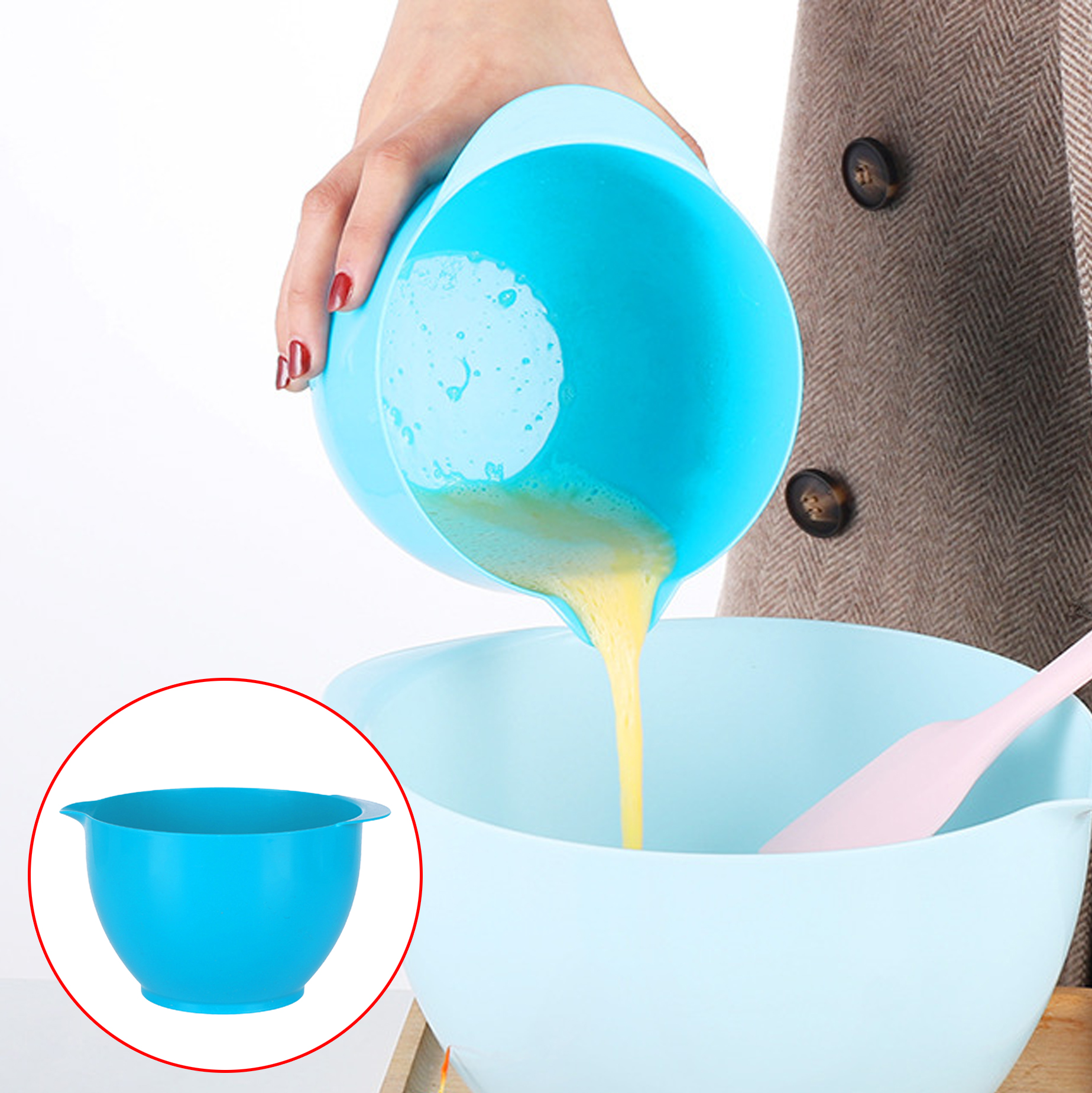 Multi-Use Plastic Mixing Bowl